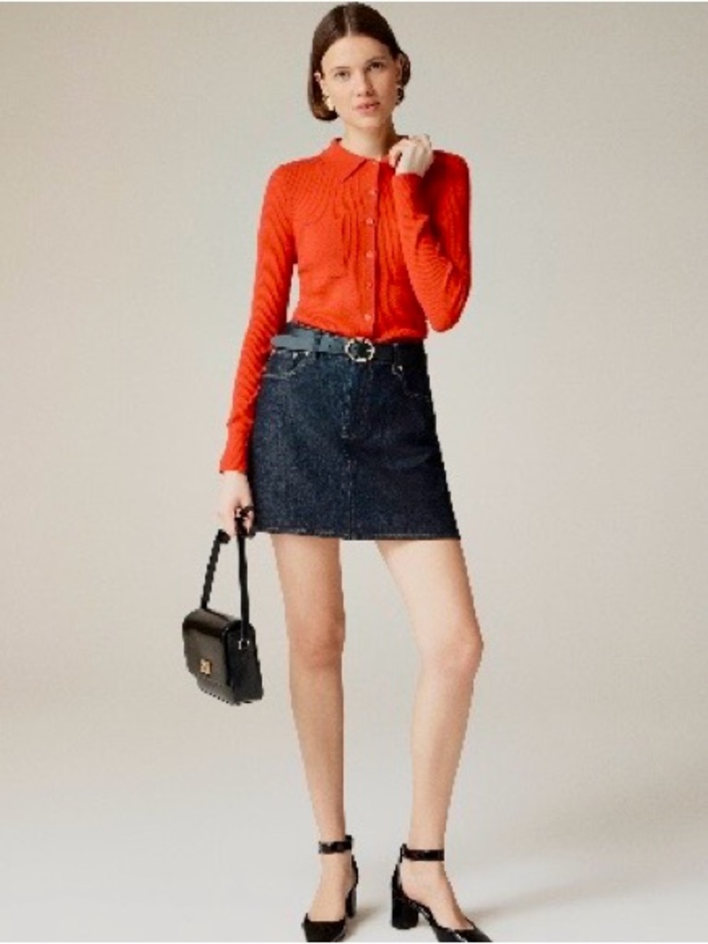 J. Crew NWT Dark Blue Denim Mini Skirt